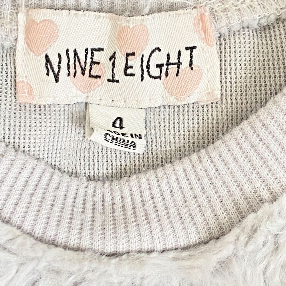 Girls Size 4 4T Unicorn Sweatshirt Sequins Pink Sweater Lot of 2 Winter Clothes - Picture 5 of 11